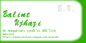 balint ujhazi business card